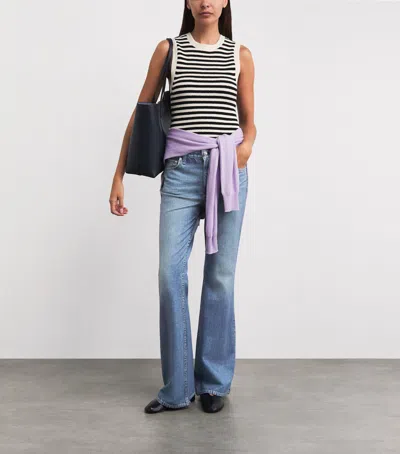 Rag & Bone Rb Miramar Ponte Dahlia Mid Rise Flare Jeans In Blue