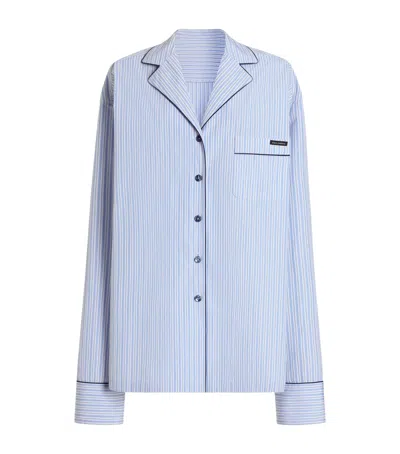 Dolce & Gabbana Button Up Top In Blue