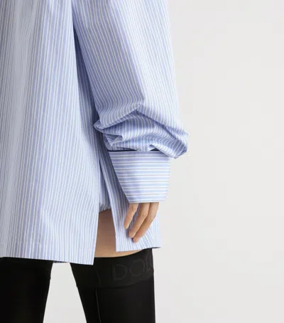 Dolce & Gabbana Button Up Top In Blue
