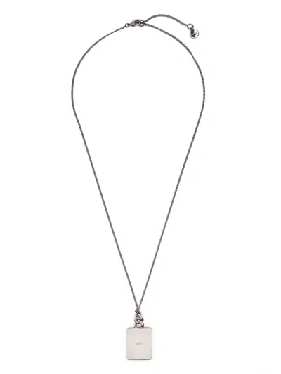 A.p.c. Id 펜던트 네크리스 In Metallic