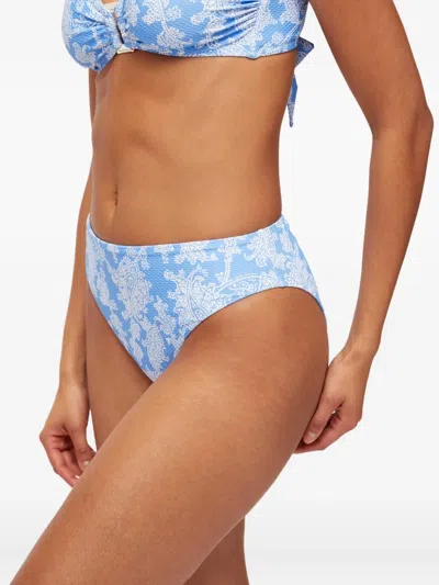 Heidi Klein 페이즐리 프린트 비키니 브리프 In Blue