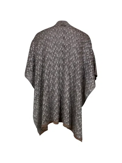 D Exterior Zigzag-knit Open-front Jacket In Multi