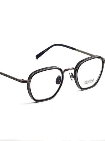 Matsuda Engraved Geometric-frame Glasses In Gray