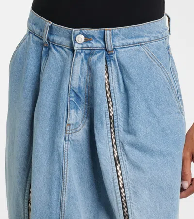 Coperni Front-slit Balloon Jeans In Blue