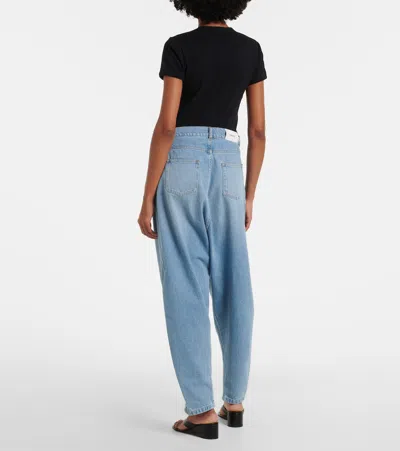 Coperni Front-slit Balloon Jeans In Blue