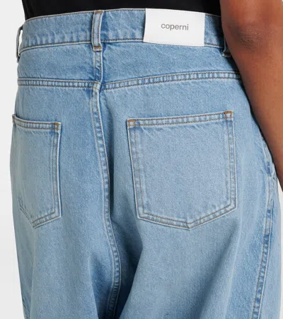 Coperni Front-slit Balloon Jeans In Blue