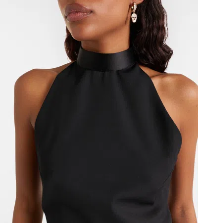 Alexander Mcqueen Halterneck Backless Top In Black