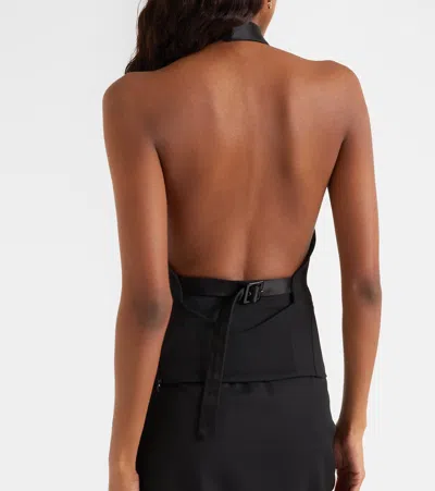 Alexander Mcqueen Halterneck Backless Top In Black