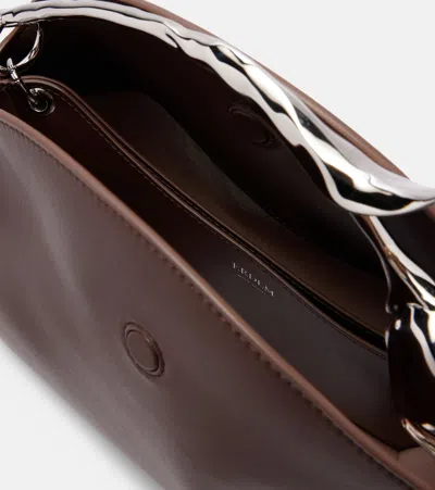 Erdem Bloom Medium Leather Shoulder Bag In Red