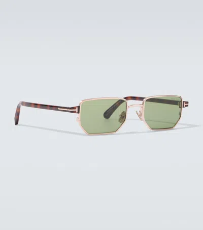 Tom Ford Liam-02 Rectangular Sunglasses In Green