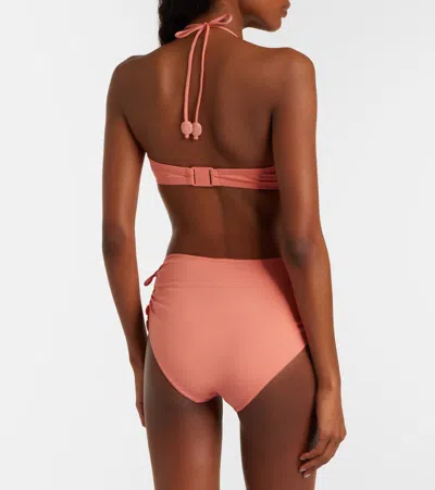 Eres Beaded Halter Bikini Top In Brown