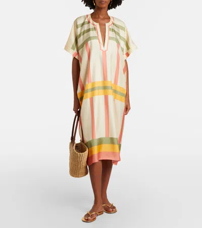 Eres Berlingot Printed Silk-twill Kaftan In White