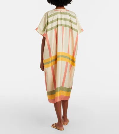 Eres Berlingot Printed Silk-twill Kaftan In White
