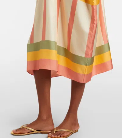 Eres Berlingot Printed Silk-twill Kaftan In White