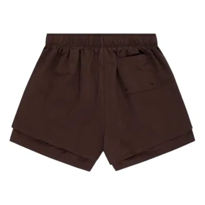 Sp5der Og Web Double Layer Shorts 'brown'