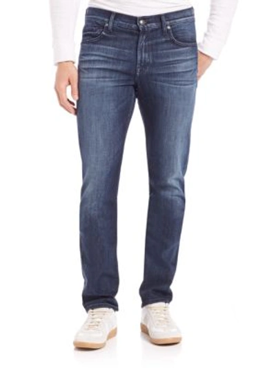7 For All Mankind Slimmy Slit Straight Jeans In Tribute