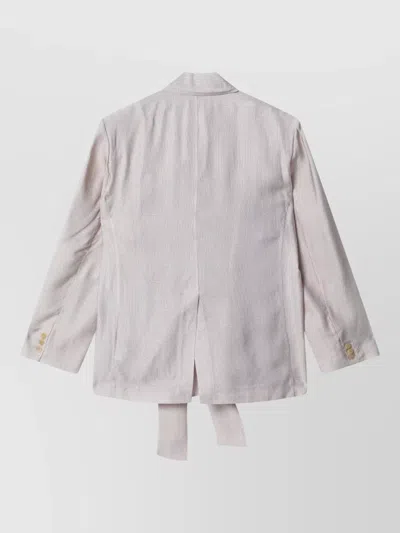 Acne Studios Tailored Jacket Back Vent Button Cuffs In White