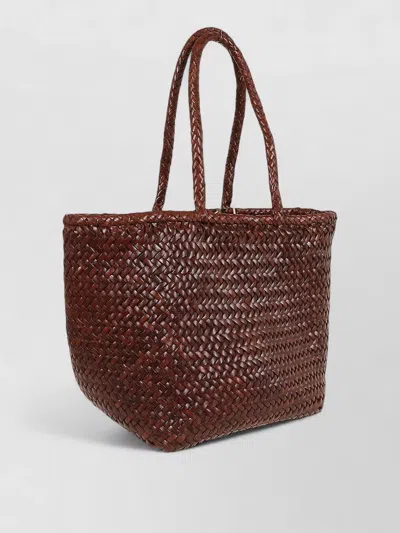 Dragon Diffusion Grace Small Diagonal Basket Beach Bag In Black