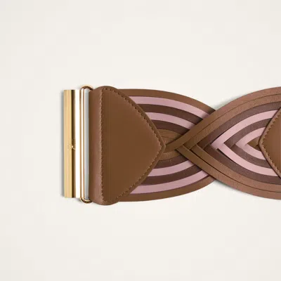 La Doublej Rainbow Belt In Brown