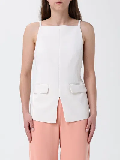 Armani Exchange Flap-pocket Open-back Top In White