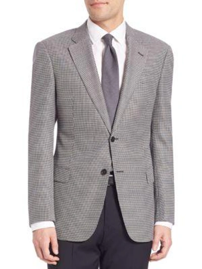 Shop Armani Collezioni Wool-blend Sportcoat In Light Grey
