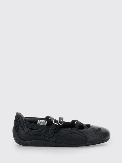 Puma Cool Dark Grey Speedcat Snake Print Ballet Flats-like Sneakers In Black