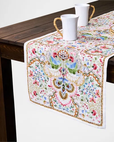 Juliska Sofia Linen Table Runner In Multi