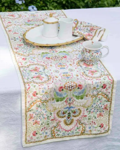 Juliska Sofia Linen Table Runner In Multi
