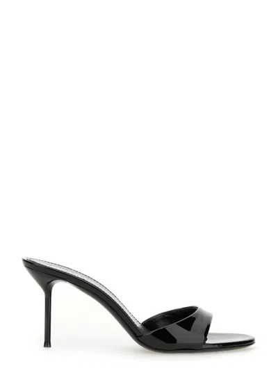 Paris Texas Lidia Patent Leather Heel Sandals In Black