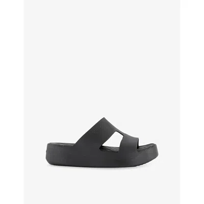 Crocs Getaway Platform H-strap Sandals In Black
