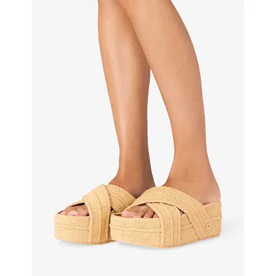 Maje Platform Sandals In Blue