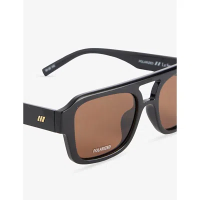 Le Specs Womens Black Subzero Square-frame Sunglasses In Black