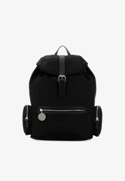 Stella Mccartney Dartmoor Drawstring Flap Backpack In Pink