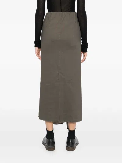 Uma Wang Elastic Waist Midi Skirt In Multi