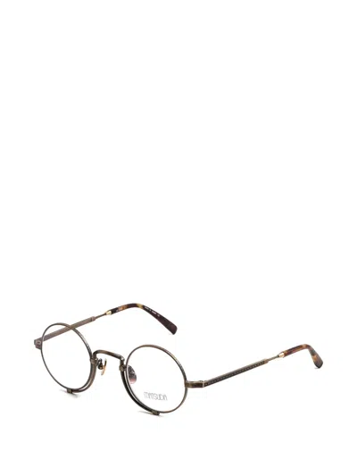 Matsuda Engraved Round-frame Glasses In Black