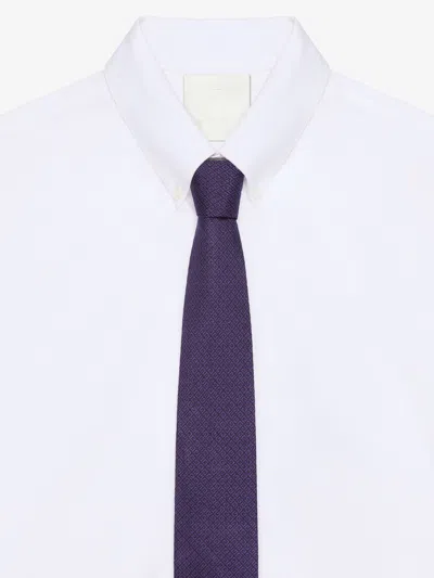 Givenchy 4g Tie In Silk In Blue