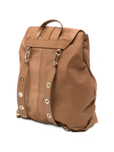 Maje Buckle-detail Backpack In Brown