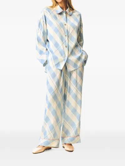 Sleeper Pastelle Oversized Trousers In Blue