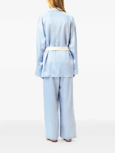 Sleeper The Rose Oversized Pajama Set In Blue