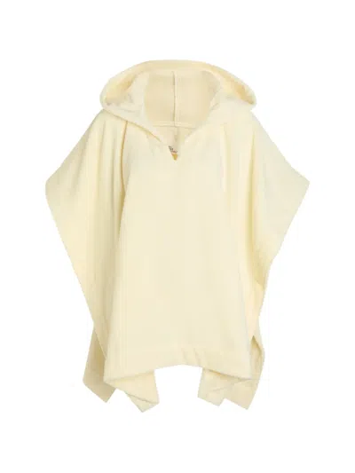 Lisa Marie Fernandez Hooded Terry Beach Poncho In Neutral