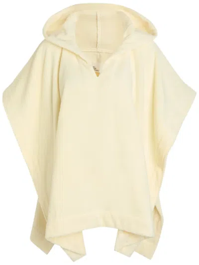 Lisa Marie Fernandez Hooded Terry Beach Poncho In Neutral