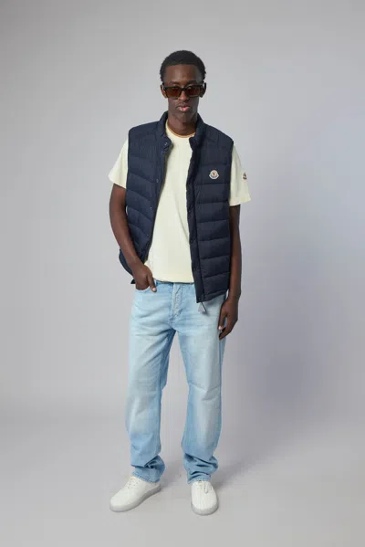 Moncler Barthe Down Vest In Blue