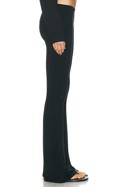 Éterne Foldover Jersey Flared Pants In Black