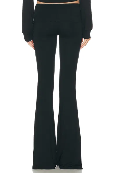 Éterne Foldover Jersey Flared Pants In Black
