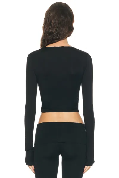 Éterne Wrap Top In Black - Size X-large