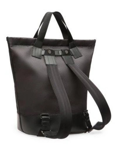 Shop Bally Crowley Stripe Nylon Tote In Black