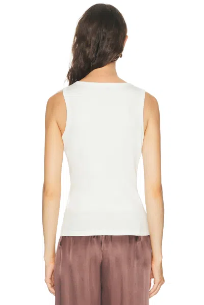 Burberry Ribbed-knit Tie-fastening Top In White