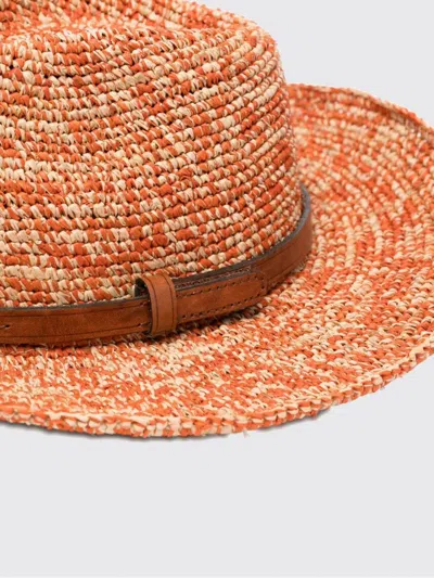 Ibeliv Crocheted Raffia Ento Hat In Red
