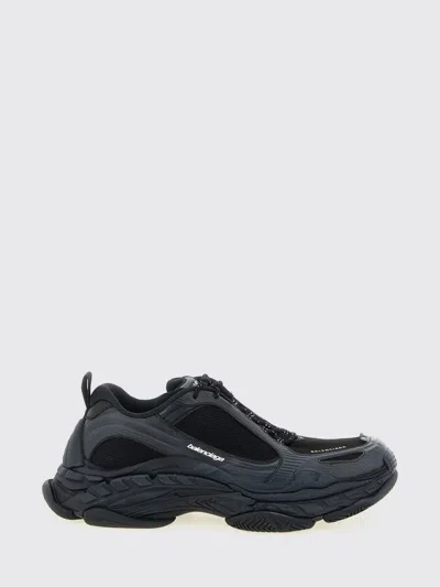 Balenciaga Black Polyester Athletic Sneakers In Black