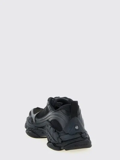 Balenciaga Black Polyester Athletic Sneakers In Black